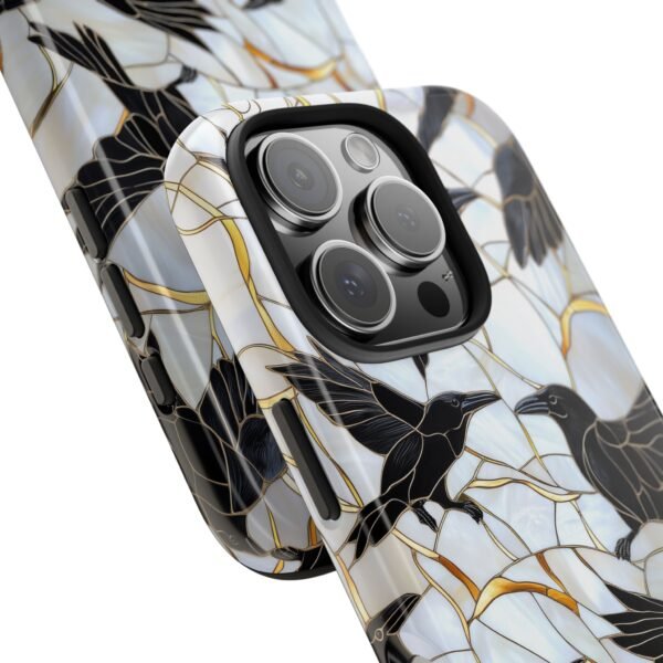 Stained Glass Style Raven Phone Case - Image 3