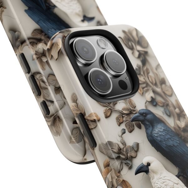 Black and Albino White Ravens Phone Case - Image 4