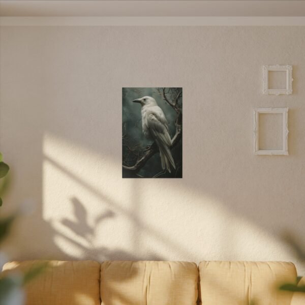 Albino White Raven Wall Art Print - Image 6