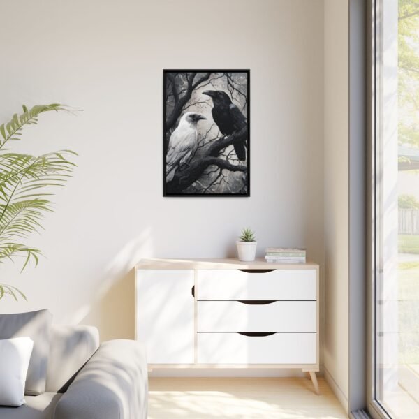 Black and Albino White Raven Wall Art - Image 7
