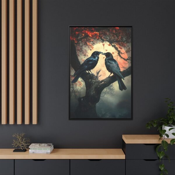 Raven Lovers Under Full Moon Wall Art Print - Image 5