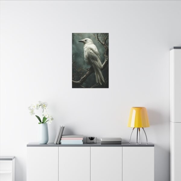 Albino White Raven Wall Art Print - Image 8