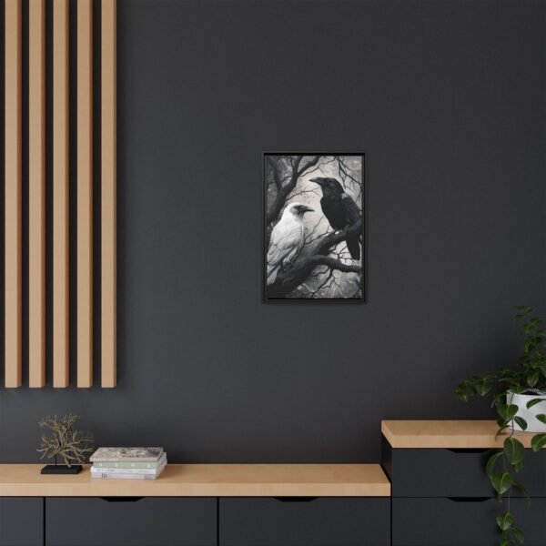 Black and Albino White Raven Wall Art - Image 6