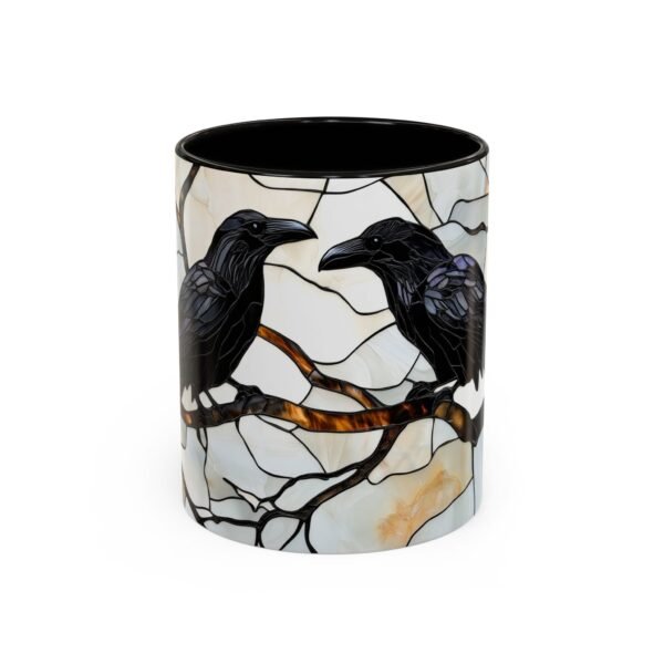 Stained Glass Raven Crow Coffee Mug - Image 4