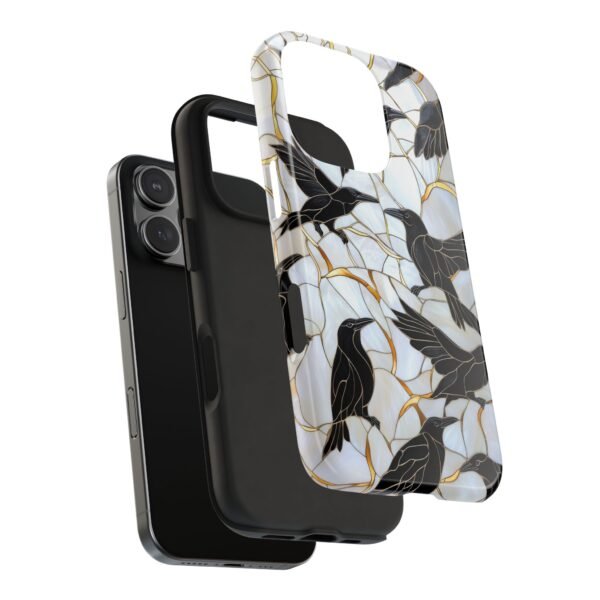 Stained Glass Style Raven Phone Case - Image 2