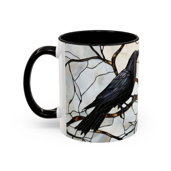 Stained Glass Raven Crow Coffee Mug - Image 2