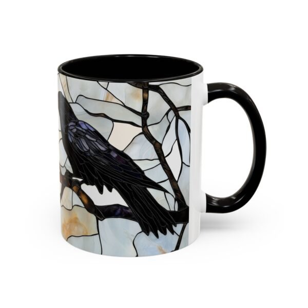 Stained Glass Raven Crow Coffee Mug - Image 3