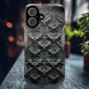 Bats 3D style dark aesthetic phone case.