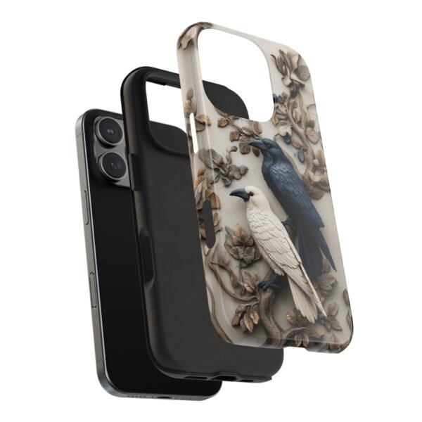 Black and Albino White Ravens Phone Case - Image 2
