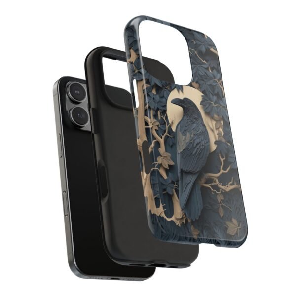 Raven Crow 3D Cut Out Style Phone Case - Image 2