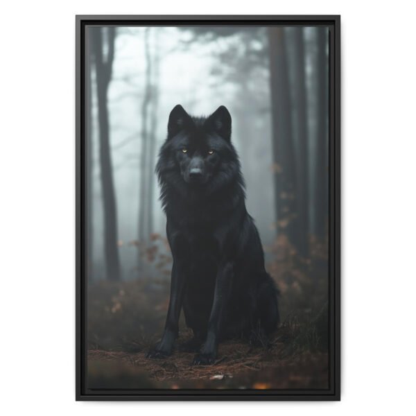 Mystic Black Wolf - Wall Art Print - Image 2