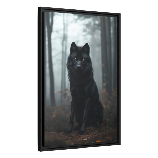 Mystic Black Wolf - Wall Art Print - Image 3
