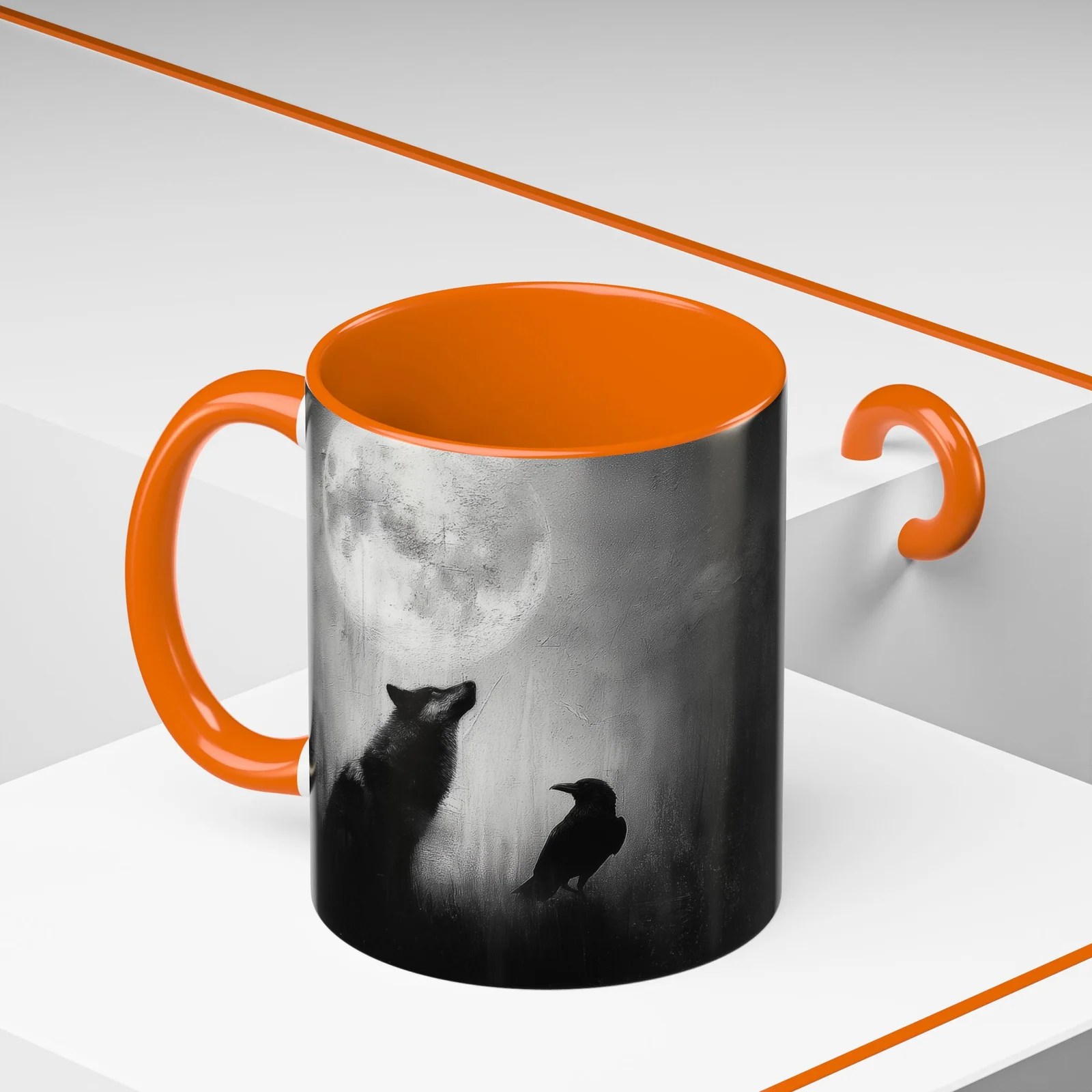 Wolf & Raven Moonlit Mug – Gothic Full Moon Coffee Cup - Image 12
