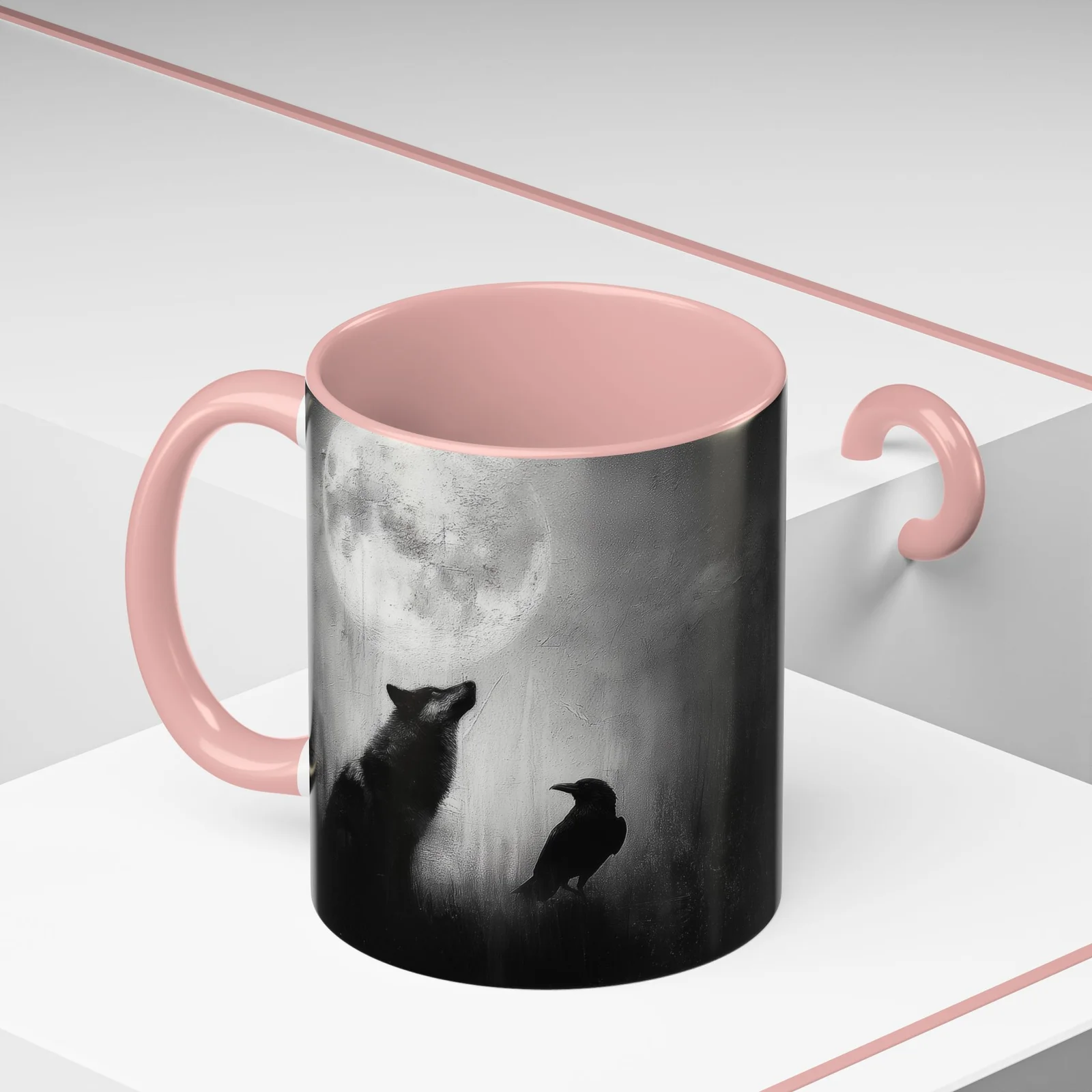 Wolf & Raven Moonlit Mug – Gothic Full Moon Coffee Cup - Image 8