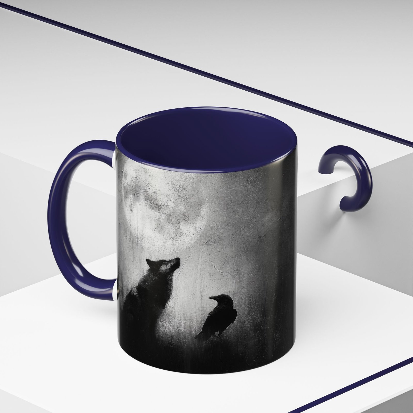 Wolf & Raven Moonlit Mug – Gothic Full Moon Coffee Cup - Image 7