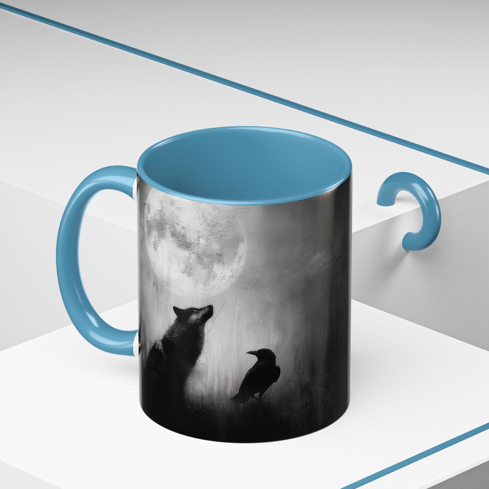 Wolf & Raven Moonlit Mug – Gothic Full Moon Coffee Cup - Image 11
