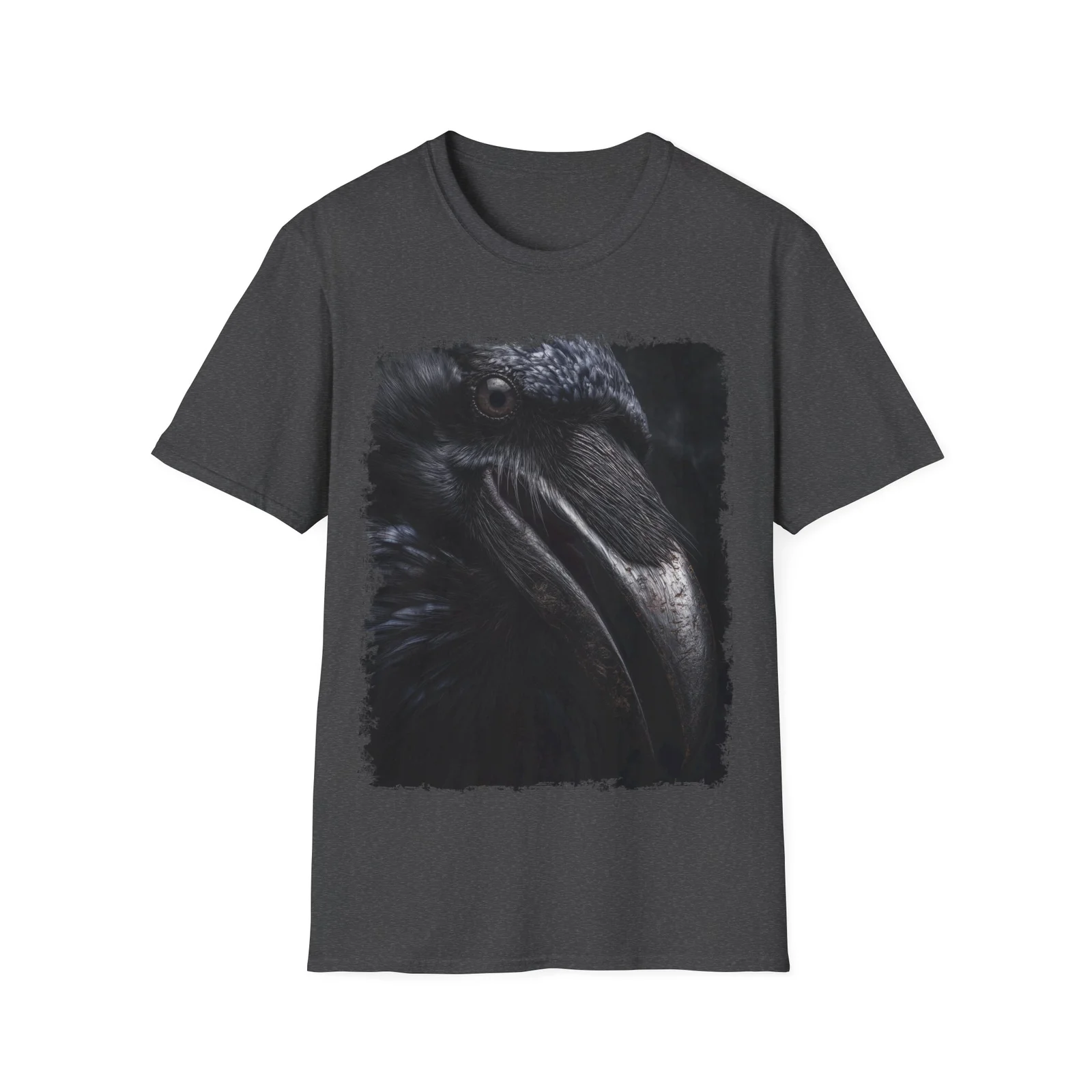 Gritty Raven Face Gothic T-Shirt - Image 3