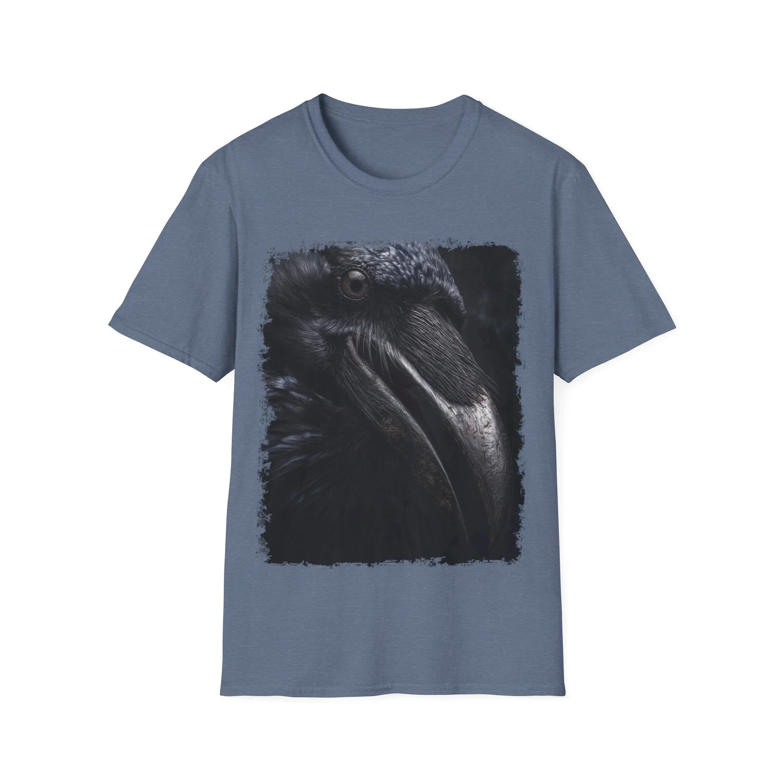 Gritty Raven Face Gothic T-Shirt - Image 5