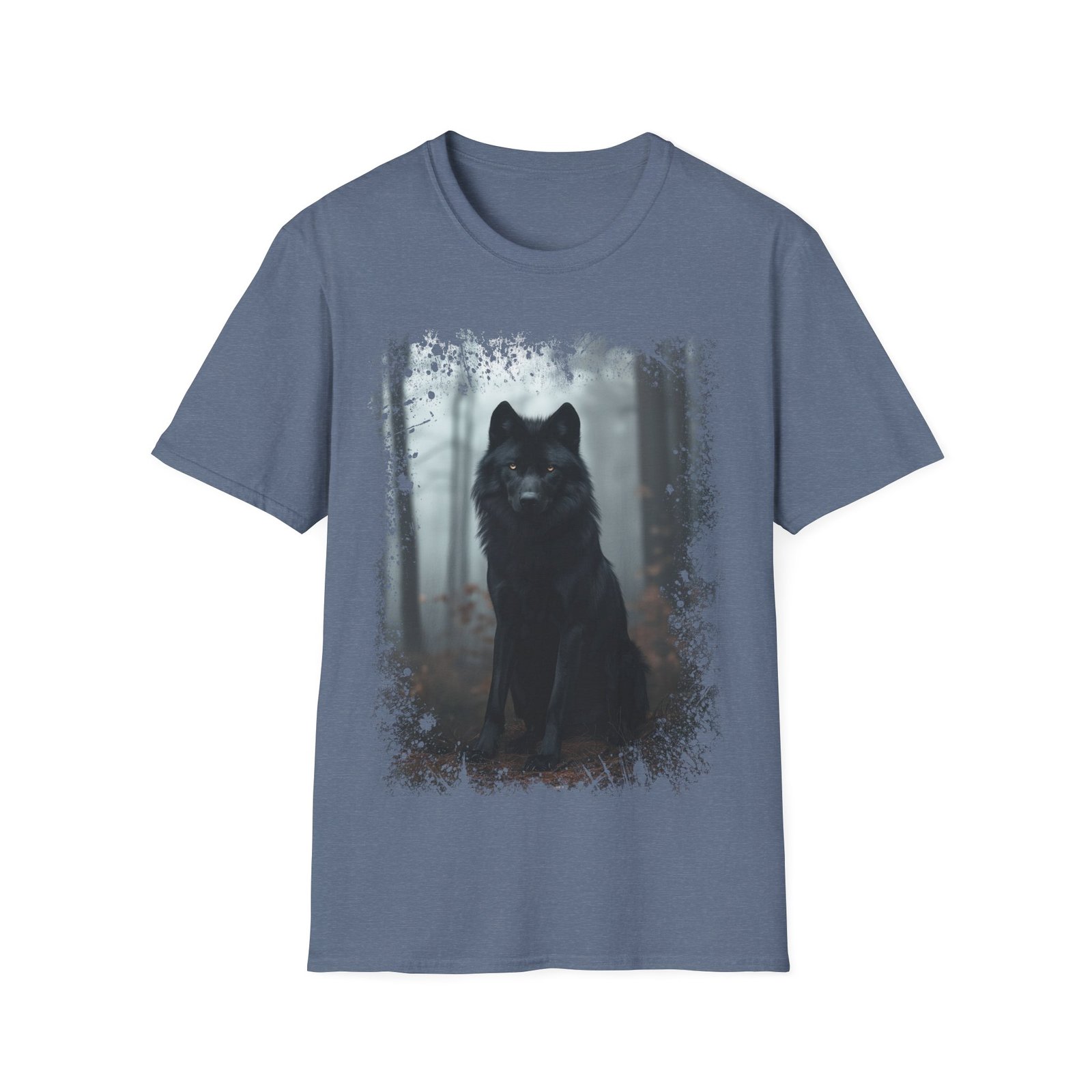 Black Wolf Graphic T-Shirt — Mystical Forest Wolf Tee - Image 8