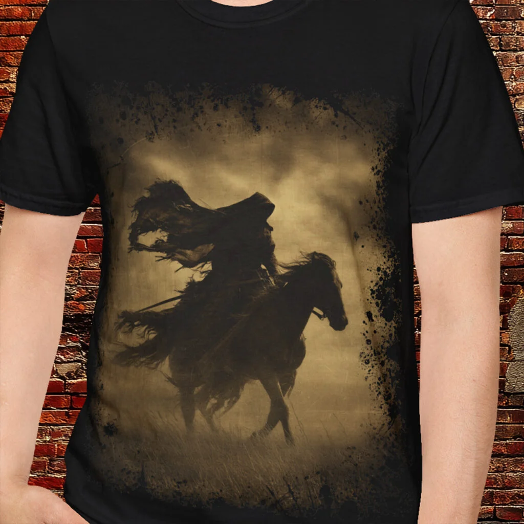 Gothic horseman tshirt.